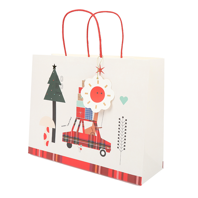 Christmas Paper rope Gift Bag